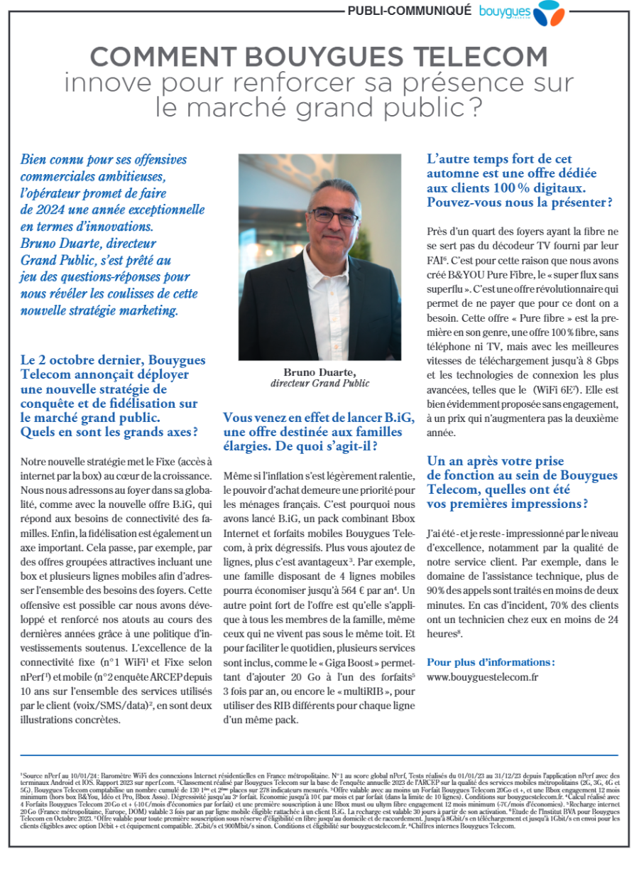 Bouygues Telecom dans Le Point